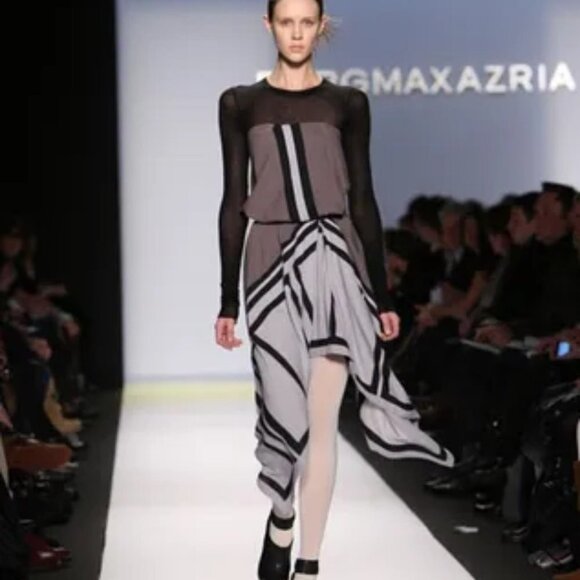 BCBGMaxAzria Runway Fall  2010 Handkerchief Strapless Light Fati Dress size 0 - Picture 16 of 16